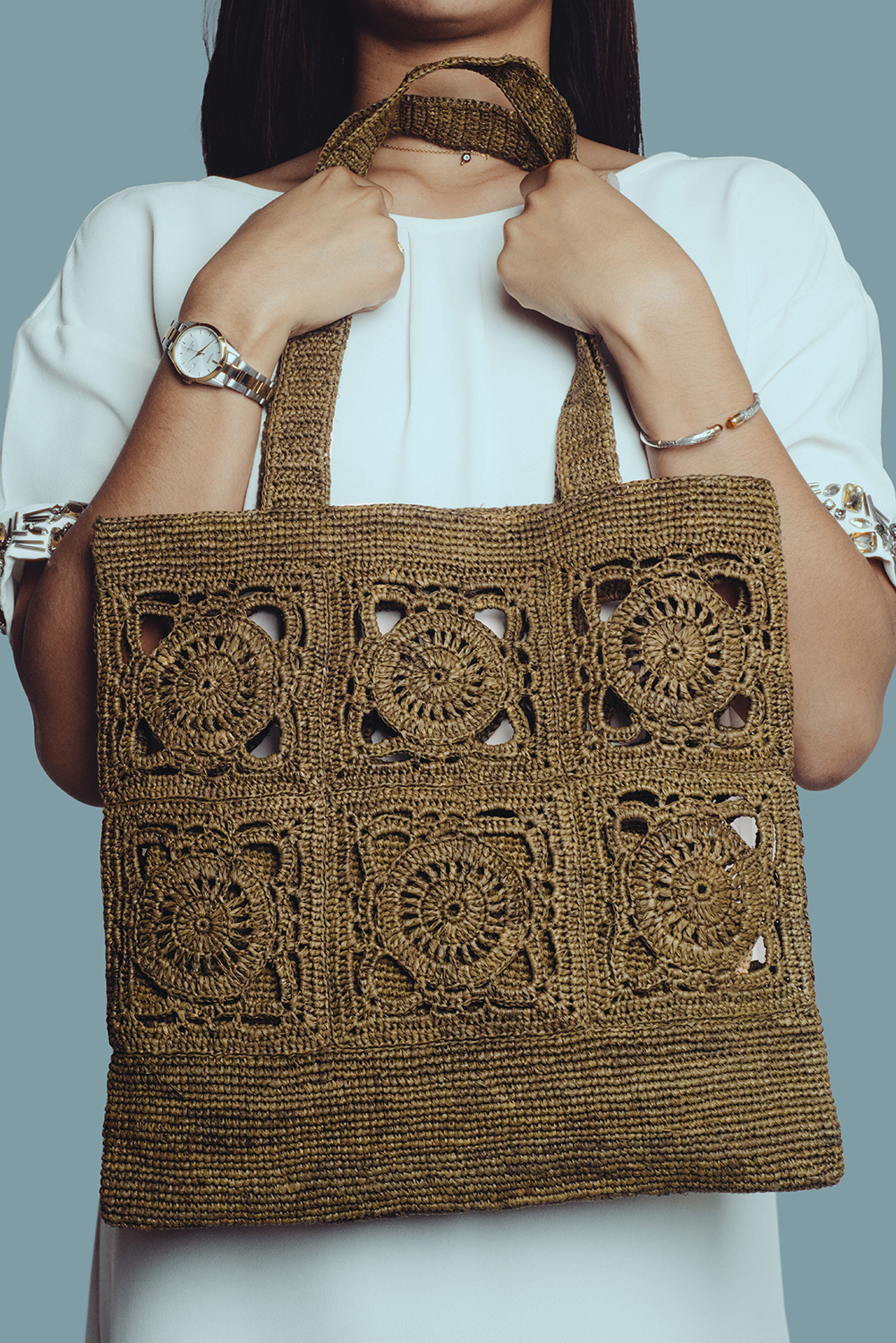 Totebag-TÏA-0 Bandoulière AÏNA en chaine - Maison SAHÏA Madagascar
